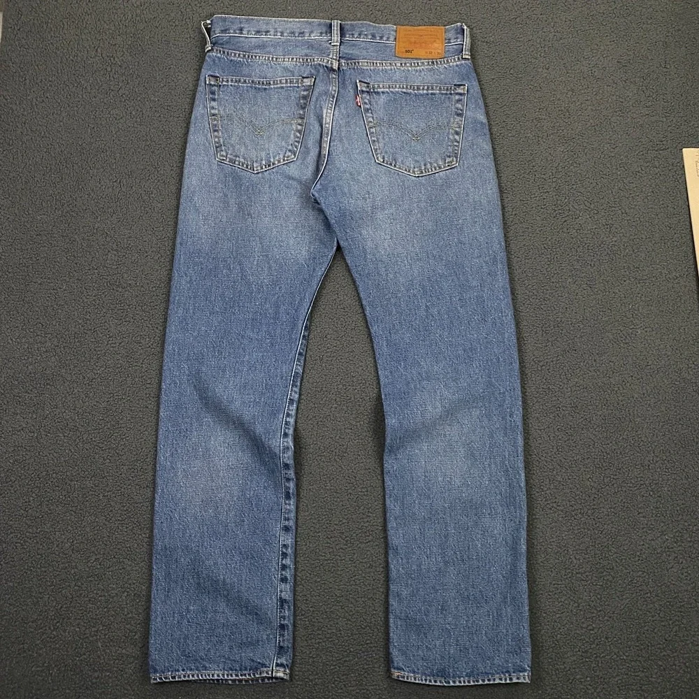 Levis 501 Original Selvedge Jeans 32x30 Blue Big E Premium Denim